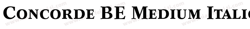 Concorde BE Medium Italic with Olds字体转换